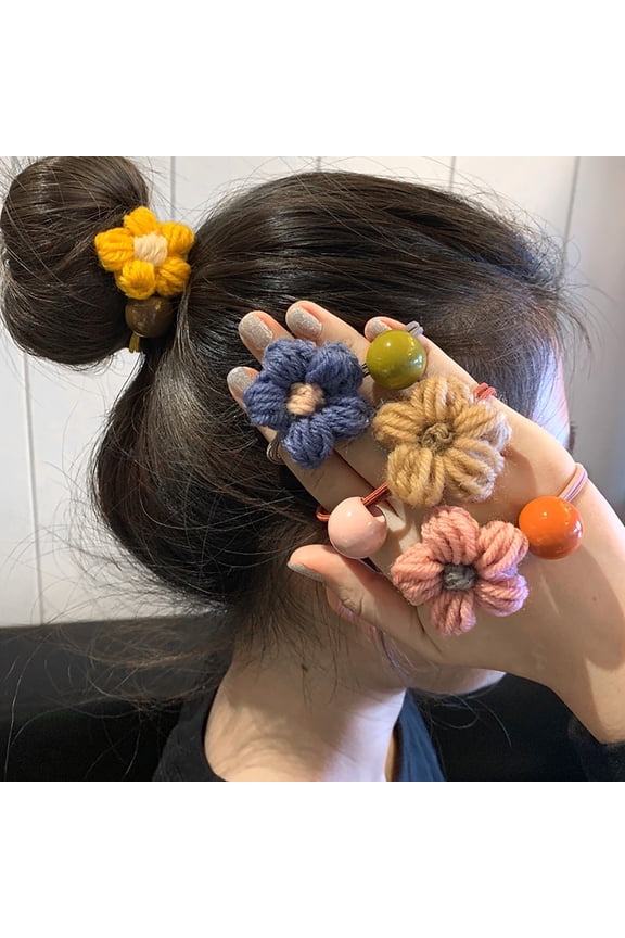 Sweet Hair Ties Satin Scrunchy Cute Hair Rope Soft Elastic for Girl