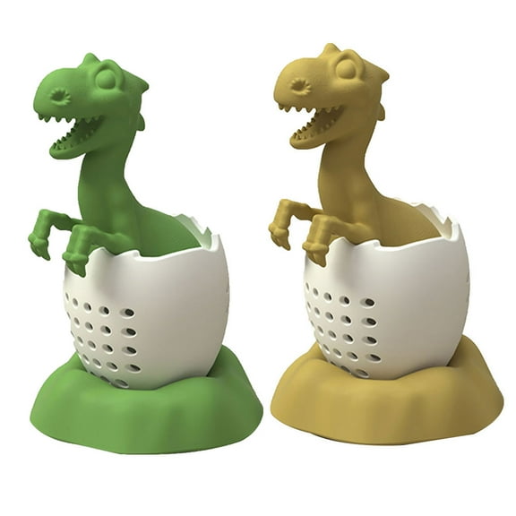 SPRING PARK Tea Infuser,Dinosaur and eggshell Filter Diffuser Loose Tea Silicone Strainer for Different Mugs and Leaves