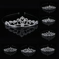 thumbnail image 1 of SPRING PARK Tiara Wedding Flower Girls Kids Crystal Rhinestone Prom Party Crown Headband, 1 of 8