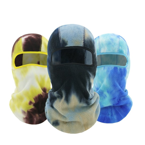 SPRING PARK Tie-Dye Cold Weather Full Face Mask - Winter Ski Mask Balaclava - Snow Head Gear for Construction, Working, Motorcycle, Snowmobile, Snowboard & Skiing. Fits Under Helmets