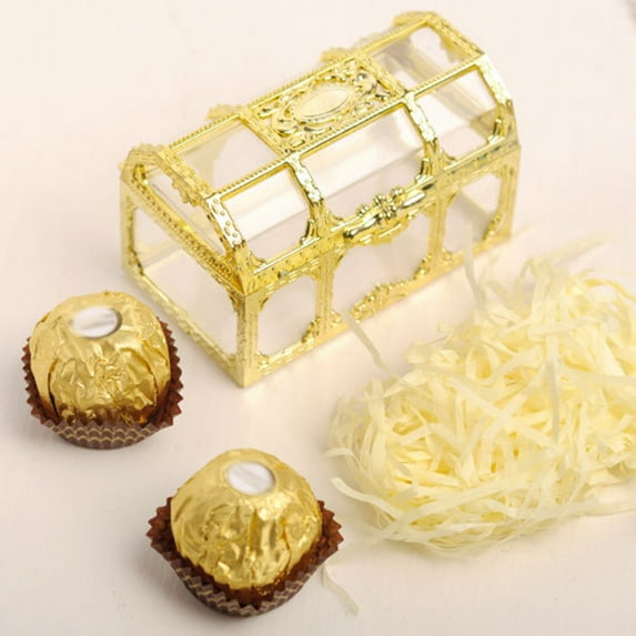 SPRING PARK Transparent Pirate Treasure Box Trinket Organizer Jewelry Box Storage Candy