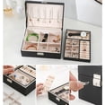 thumbnail image 1 of SPRING PARK Two Layer Jewelry Display Storage Holder Case Jewelry Box Organizer for Women Girls, 1 of 7