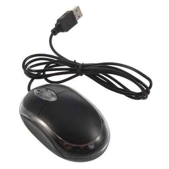 SPRING PARK USB Black Wired Optical Light Scroll Wheel Mice Mouse for Computer PC Laptop
