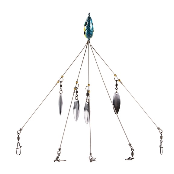 SPRING PARK Umbrella Fishing lure Rig 5 Arms Alabama Rig Head Swimming Bait Minnow Bass