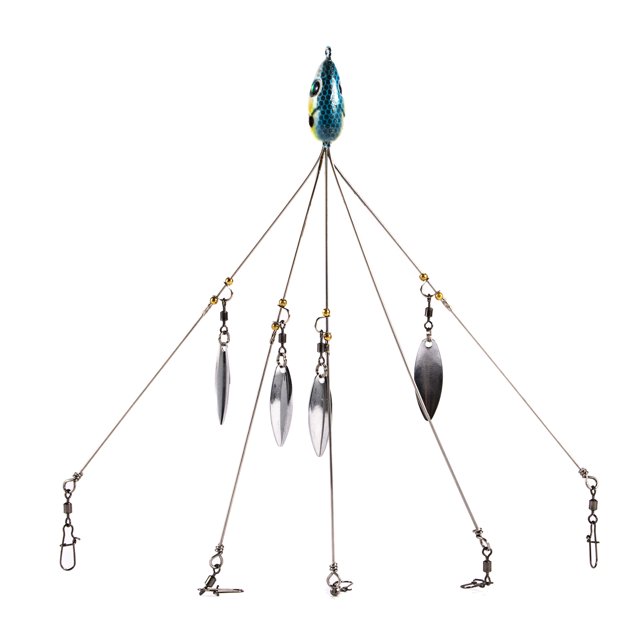 SPRING PARK Umbrella Fishing lure Rig 5 Arms Alabama Rig Head Swimming ...