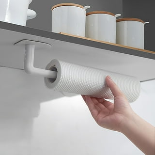 Fvviia Paper Towel Holder Under Cabinet Paper Towel Rack Self Adhesive  Towel Paper Holder Wall Mount Stick on Wall for