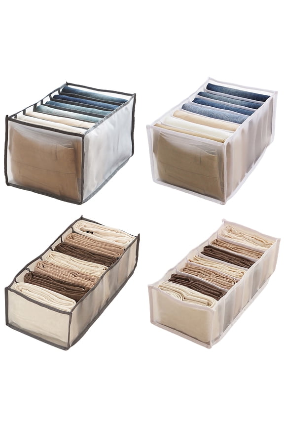 Underpants Drawer Organizer, Foldable Underwear Storage Divider Boxes Collapsible Closet Compartments for Socks Bras Ties Lingerie Scarves Organizing