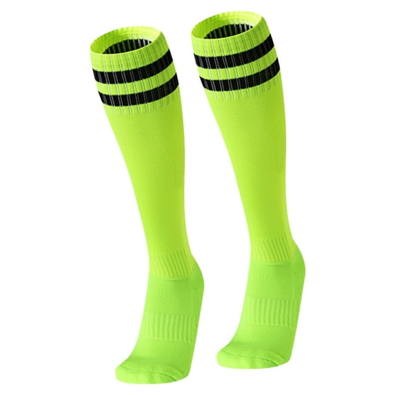 SPRING PARK Unisex Adults Children Cotton Knee High 2 Stripe Football Team Socks Athletic Tube Sock