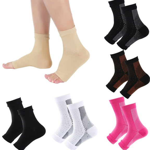 SPRING PARK Unisex Ankle Brace Compression Sleeve - Relieves Achilles Tendonitis, Joint Pain. Plantar Fasciitis Sock with Foot Arch Support Reduces Swelling & Heel Spur Pain Injury Recovery for Sports