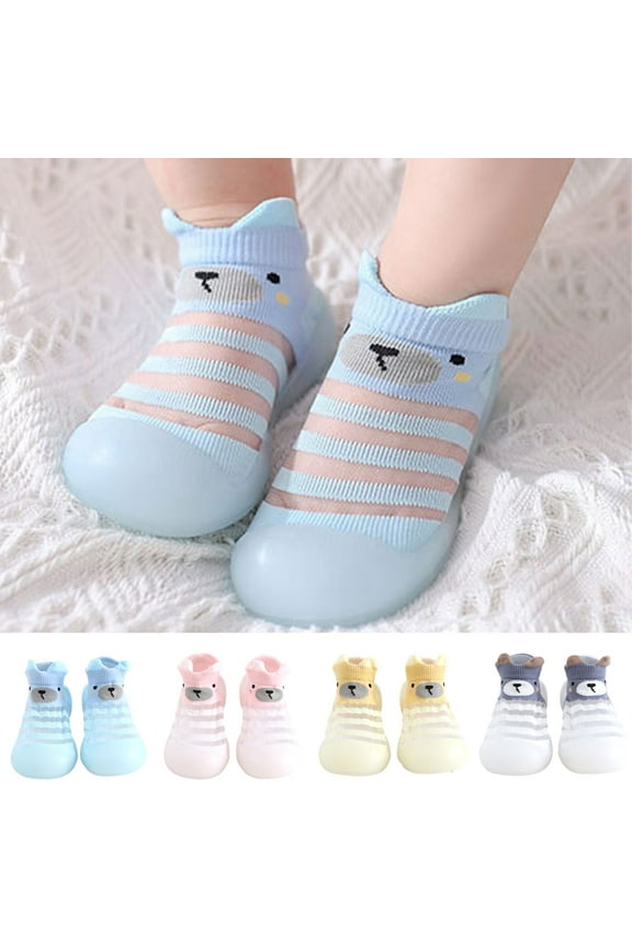 Unisex Baby Anti Slip Floor Socks With Soft Rubber Bottom Infant Socks Sole