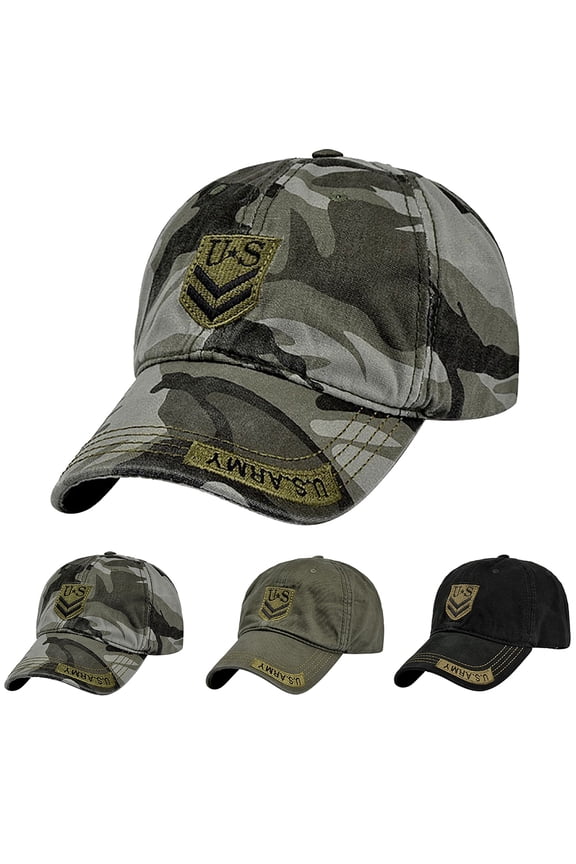 Unisex Baseball Cap Adults Army Embroidered Design Peak Sun Baseball Cap