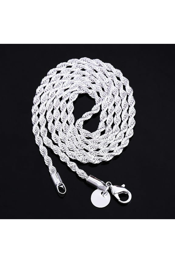 Unisex Fashion 18-30 inch Chain Twisted Necklace for Pendant Jewelry