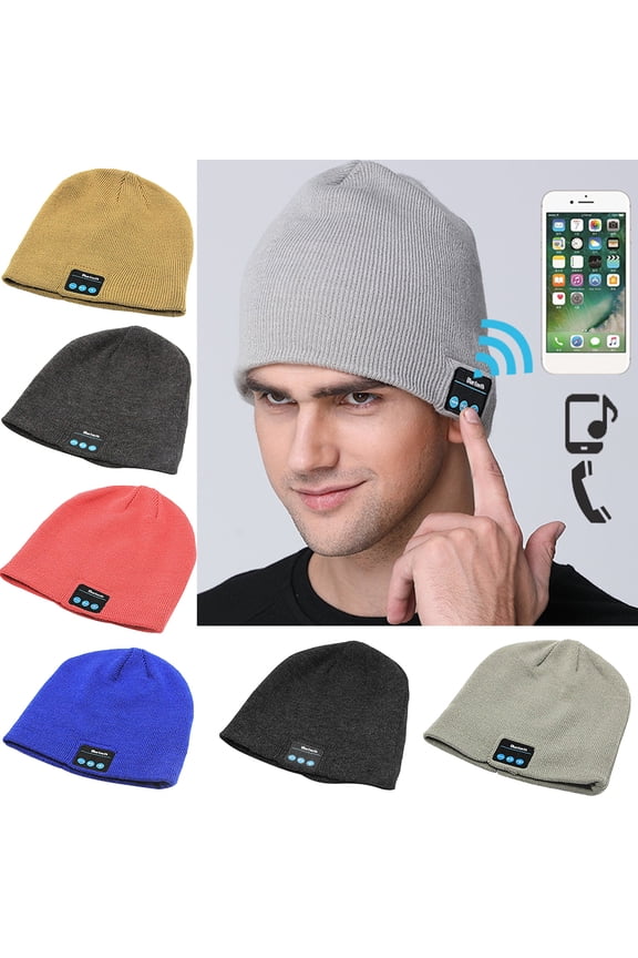 Unisex Men Women Fashion Bluetooth Earphone Music Knitted Hat Winter Wireless Headset Beanie Cap