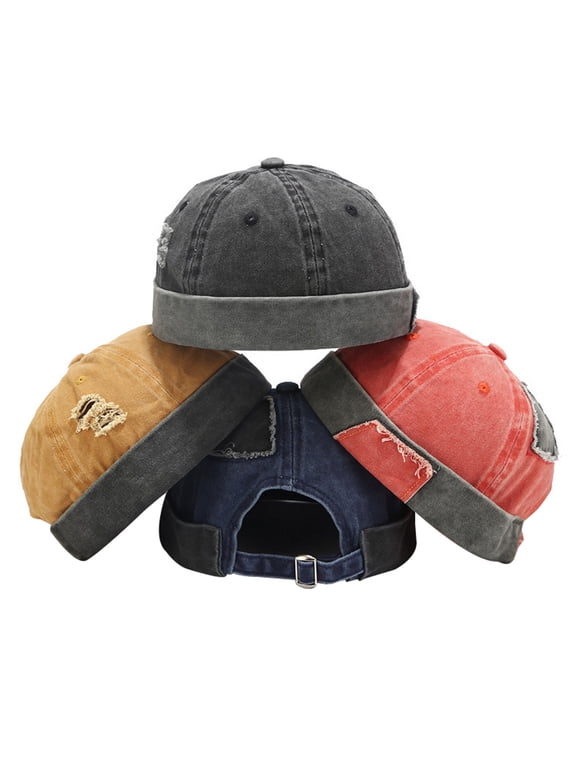 Unisex Men Women Vintage Fashion Outdoor Cotton Retro Casual Brimless Skullcap Beanies Hat Cool Cap
