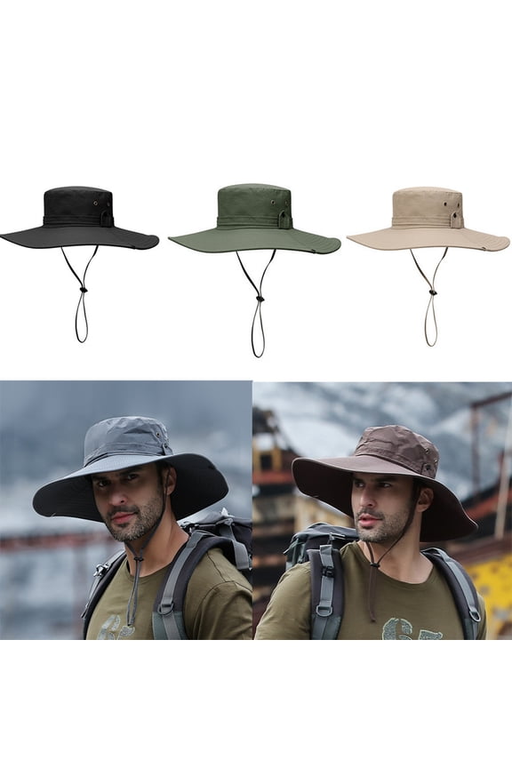 Unisex Quick Dry Sun Hat Bucket Cap Wide Brim UV Fishing Camping Safari Outdoor
