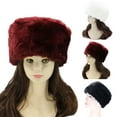 thumbnail image 1 of SPRING PARK Unisex Winter Russian Style Women Men Fluffy Faux Fur Solid Color Ear Warmer Hat Classic Beanie Cap, 1 of 6