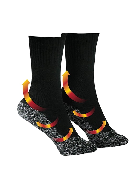 Unisex Women Men Winter Black Thicken Warm Aluminized Fiber Insulated 35 Degree Breathable Warm Socks