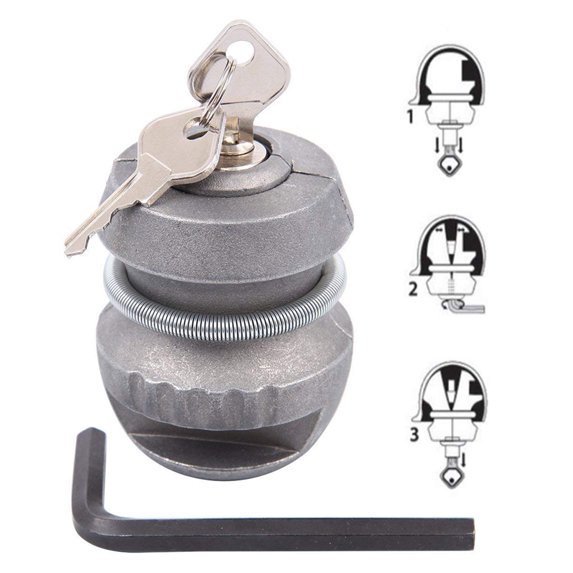 SPRING PARK Universal Anti-Theft Trailers Caravan Aluminum Hitch Coupling Tow Ball Lock