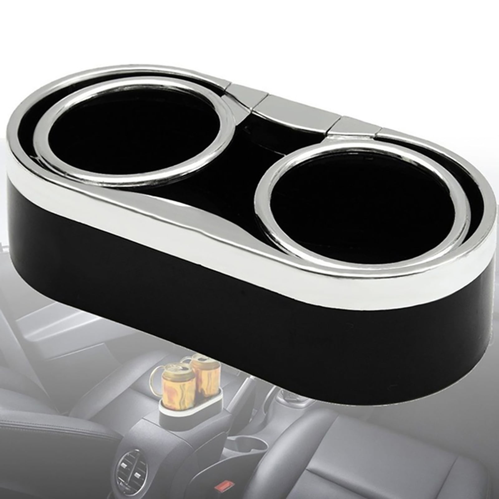 Vehicle-mounted Cup Holder with 3 Storage Cups Saving Car Space