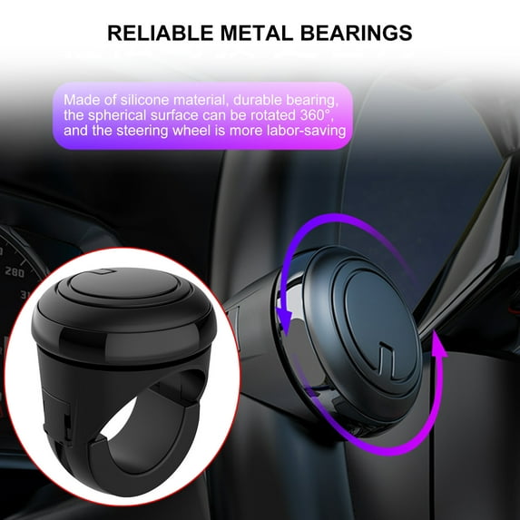 SPRING PARK Universal Steering Wheel Knob Power Handle Ball Spinner 360 Degrees Assister for Car Vehicles
