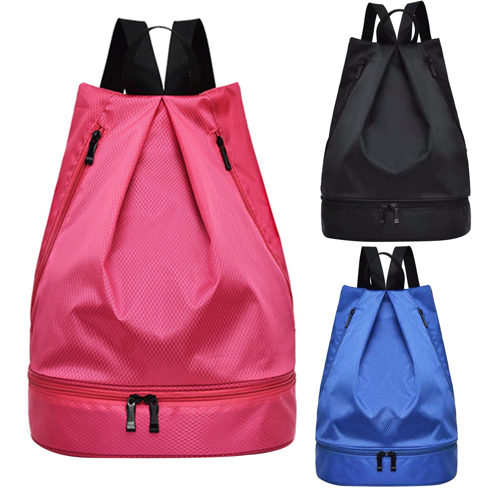Soft Texture Drawstring Backpack Quick Access Zipper Pocket Walmart