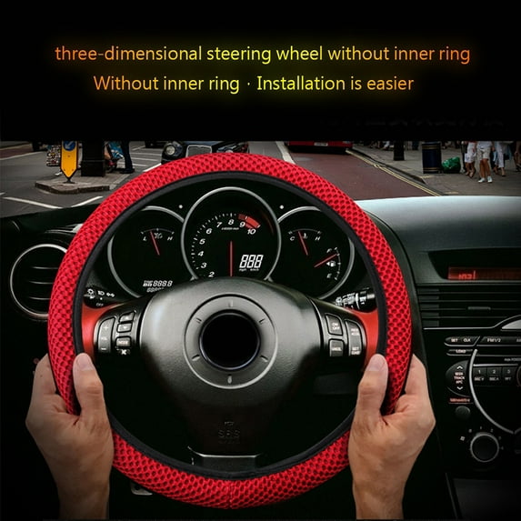 SPRING PARK Universal Truck Car Breathable Anti-Slip Steering Wheel Cover Guard Protector