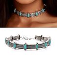 thumbnail image 1 of SPRING PARK Vintage Necklace Choker Southwest Style Faux Turquoise Bohemian Necklace, 1 of 6