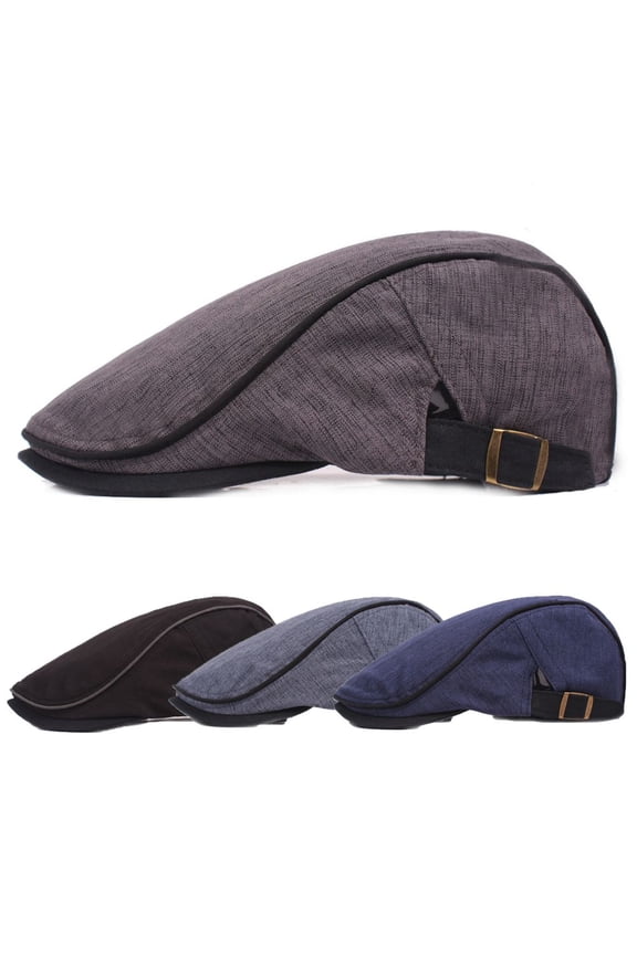 Vintage Newsboy Cotton Linen Cap Flat Caps Men Women Beret Vintage Gatsby Ivy Hat