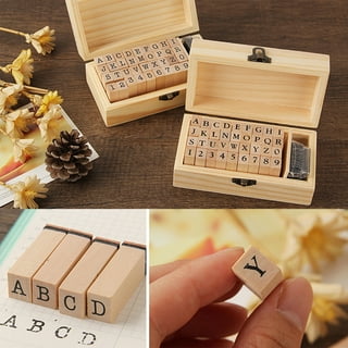 Letter Stamps Wood Rubber Stamp Character A-Z Vintage Alphabet Stamps -  Brown - Bed Bath & Beyond - 37559757