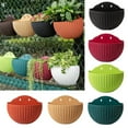 thumbnail image 1 of SPRING PARK Wall and Railing Hanging Planters , Pots, Indoor and Outdoor Half Round Holders for Fence, Balcony or Rails, 1 of 7