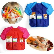 SPRING PARK Waterproof Children Kids Long Sleeve Apron Drawing Painting Smock Craft Art Bib