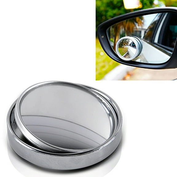 SPRING PARK Wide Angle Convex Car Auto Blind Spot Round Stick-On Side View Rearview Mirror