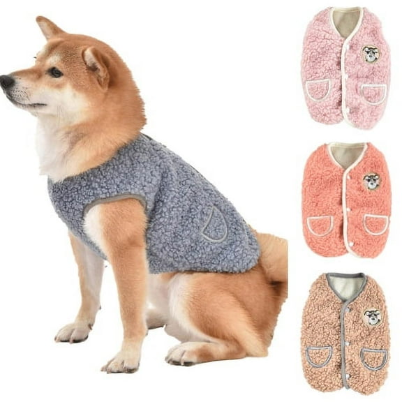 SPRING PARK Windproof Dog Winter Dogs Pattern Coat Dog Jacket Warm Dog Vest Cold Weather Pet Apparel Fleece for Small Medium Large Dogs