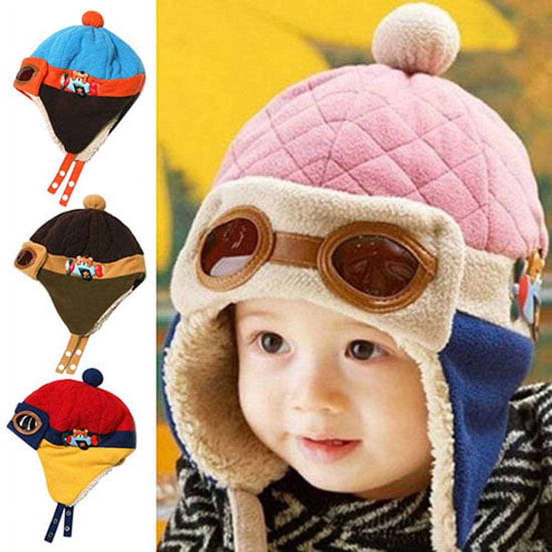 SPRING PARK Winter Baby Earflap Toddler Girl Boy Kids Windproof