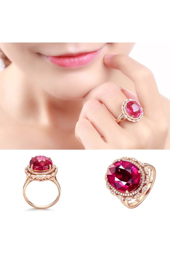 Women Faux Pigeon Blood Ruby Wedding Engagement Gift Ring Finger Fashion Jewelry