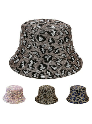 JOYLIFE Joylife Animal Print Bucket Hat Novelty Pattern Sun Hats Reversible  Packable Fishing Cap for Women, Men, PU Leather Leopard Prin
