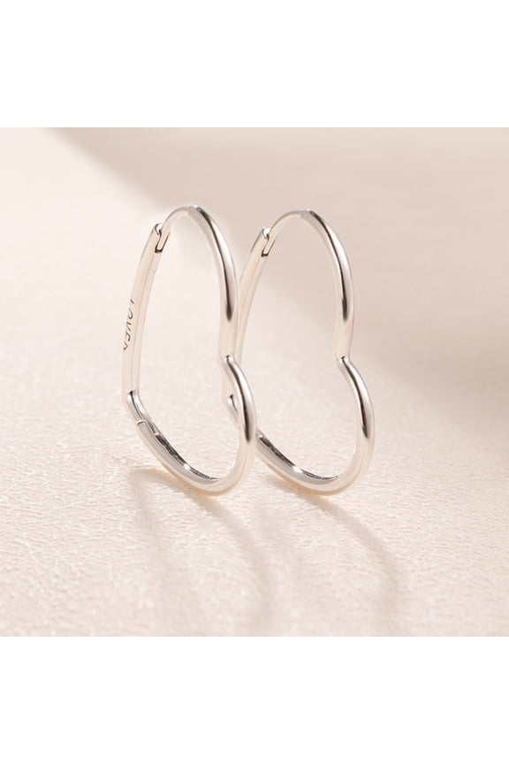 Women Love Heart Shape Metal Earrings Triangle Round Twisted Dangle Drop Earrings