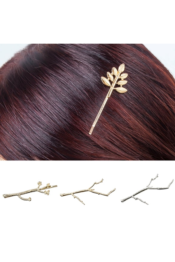 Women Metal Leaf Hair Clip Vintage Princess Hairpin Hair Barrette Accessories