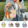 thumbnail image 1 of SPRING PARK Women Rattan Scarves Rattan Handbags Straw Bags Wicker Woven Large Tote Bucket Bag, 1 of 7