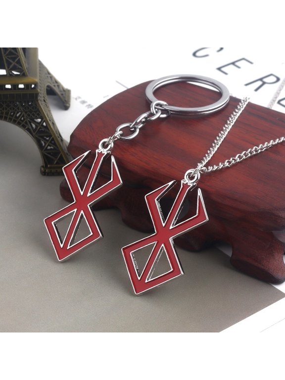 Women Simple Cosplay Red Sword Shape Necklace Pendant Gift Women