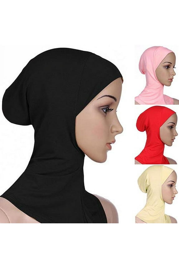 Women Soft Muslim Full Cover Hijab Hat
