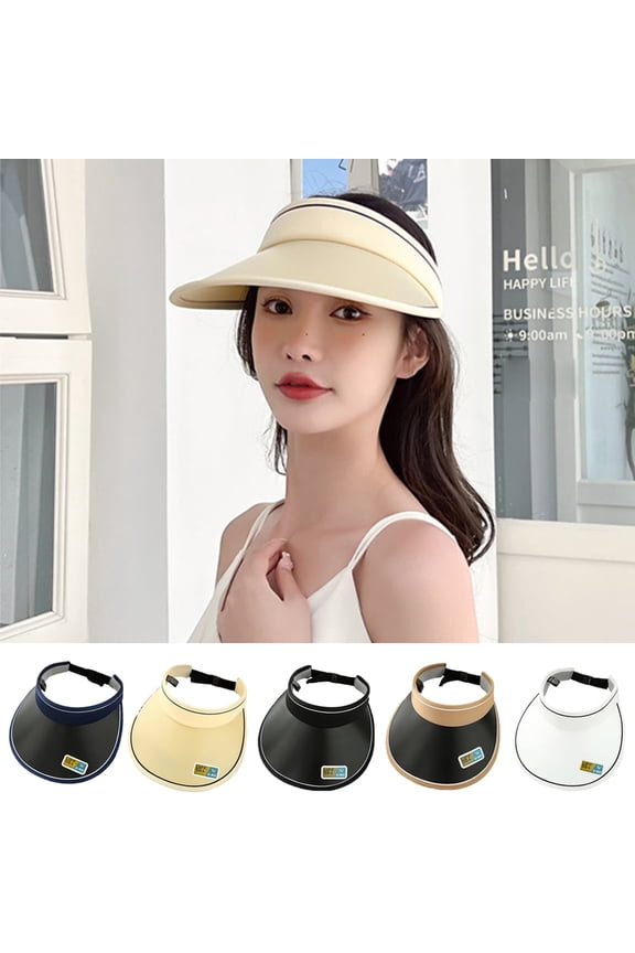 Women Sunhat Foldable Sunscreen Polyester Wide Brim Sports Baseball Sun Cap Visor Outdoor Supplies