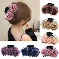 thumbnail image 1 of SPRING PARK Women Sweet Rose Flower Beads Decor Hair Claws Bow Hair Clips Headwear Hair Jewelry for Women Accessories, 1 of 8