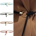 thumbnail image 1 of SPRING PARK Women's Fashion Elegant Skinny Slim Genuine Faux Leather Belts Waistband Thin Waist Belt Alloy Buckle, 1 of 8