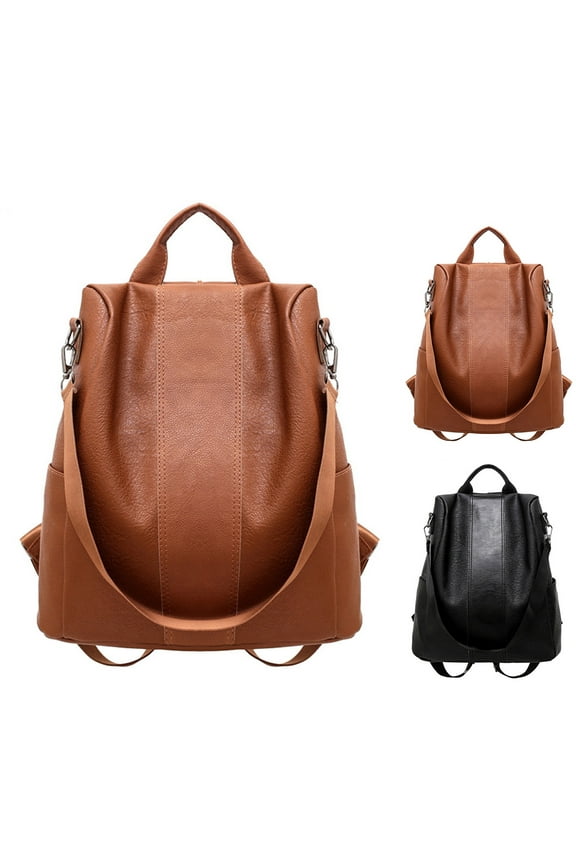 Women's Ladies Leather Backpack Anti-theft Travel Rucksack Shoulder Bag Handbag