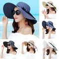 thumbnail image 1 of SPRING PARK Women's Wide Brim Floppy Brim Summer Beach Sun Hat Straw Cap Party Travel Beach Hat Fashion Accessory, 1 of 8