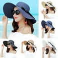 thumbnail image 1 of SPRING PARK Women's Wide Brim Floppy Brim Summer Beach Sun Hat Straw Cap Party Travel Beach Hat Fashion Accessory, 1 of 8