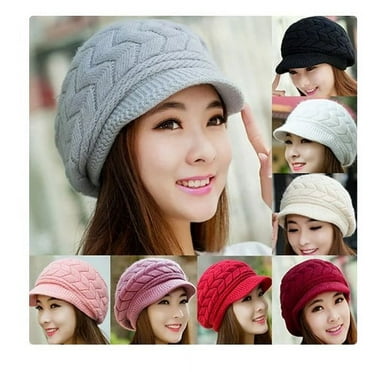 Soft Warm Wool Hat Cap Winter Fleeced Inside Thick Ear Flaps Women ...