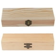 thumbnail image 1 of SPRING PARK Wooden Pencil Box with Lid, Natural Wood, 1 of 7