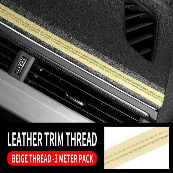 SPRING PU Leather DIY Flexible Interior Moulding Trim Strips Car Accessoris Decoration Braid Strip Dashboard Stickers Car Style Strips Beige